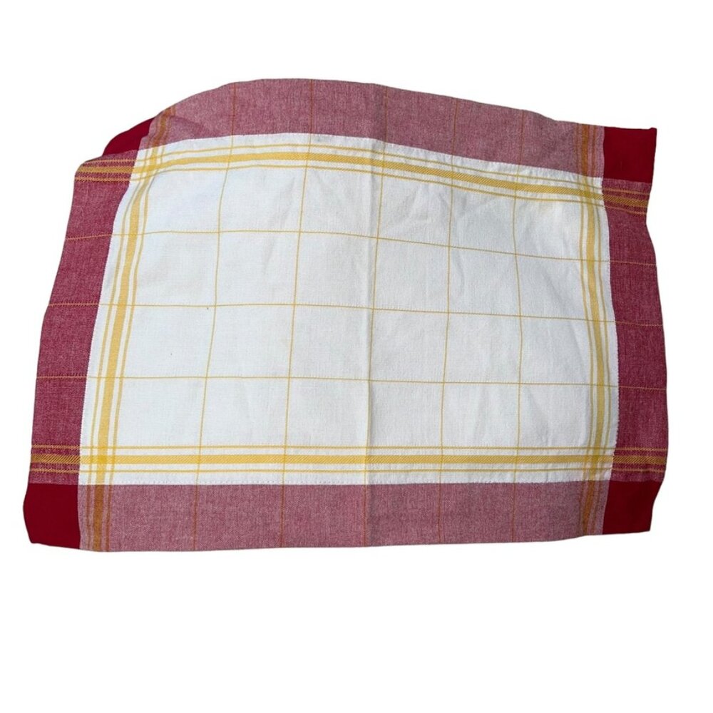 willams sonoma red yellow set of 4 PLACEMATS 100% Turkish cotton